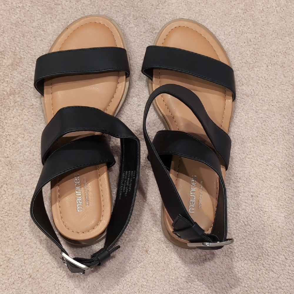 Maurices Black Strappy Sandals